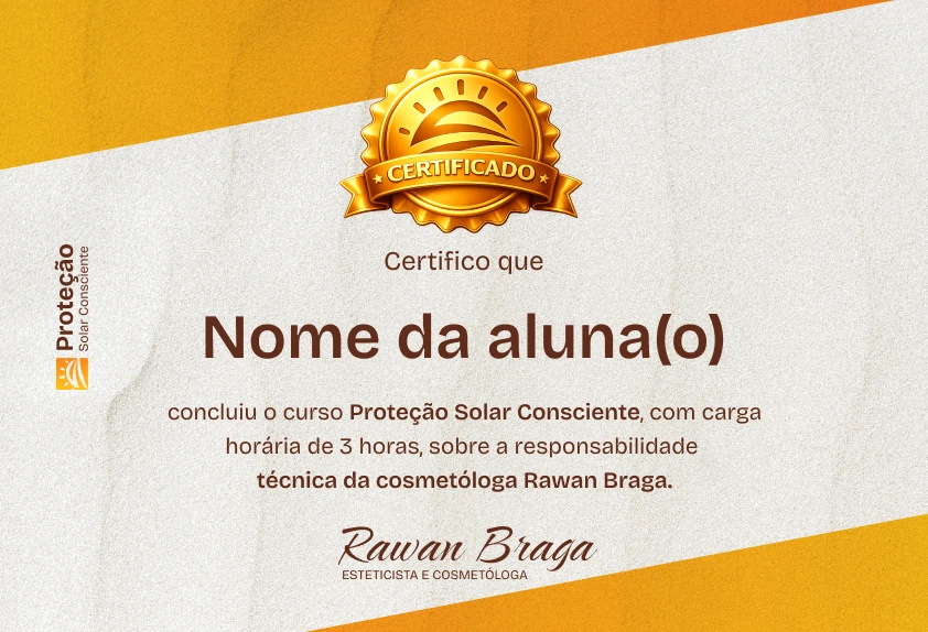 Certificado Proteção Solar Consciente